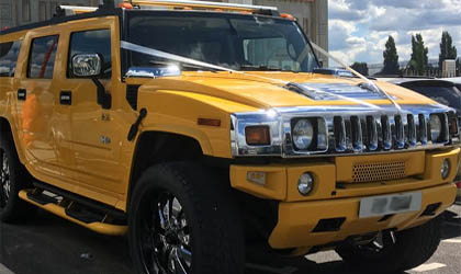 Yellow Hummer Limo 